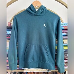 Jordan Teal Blue Pullover Hoodie with White Jumpman